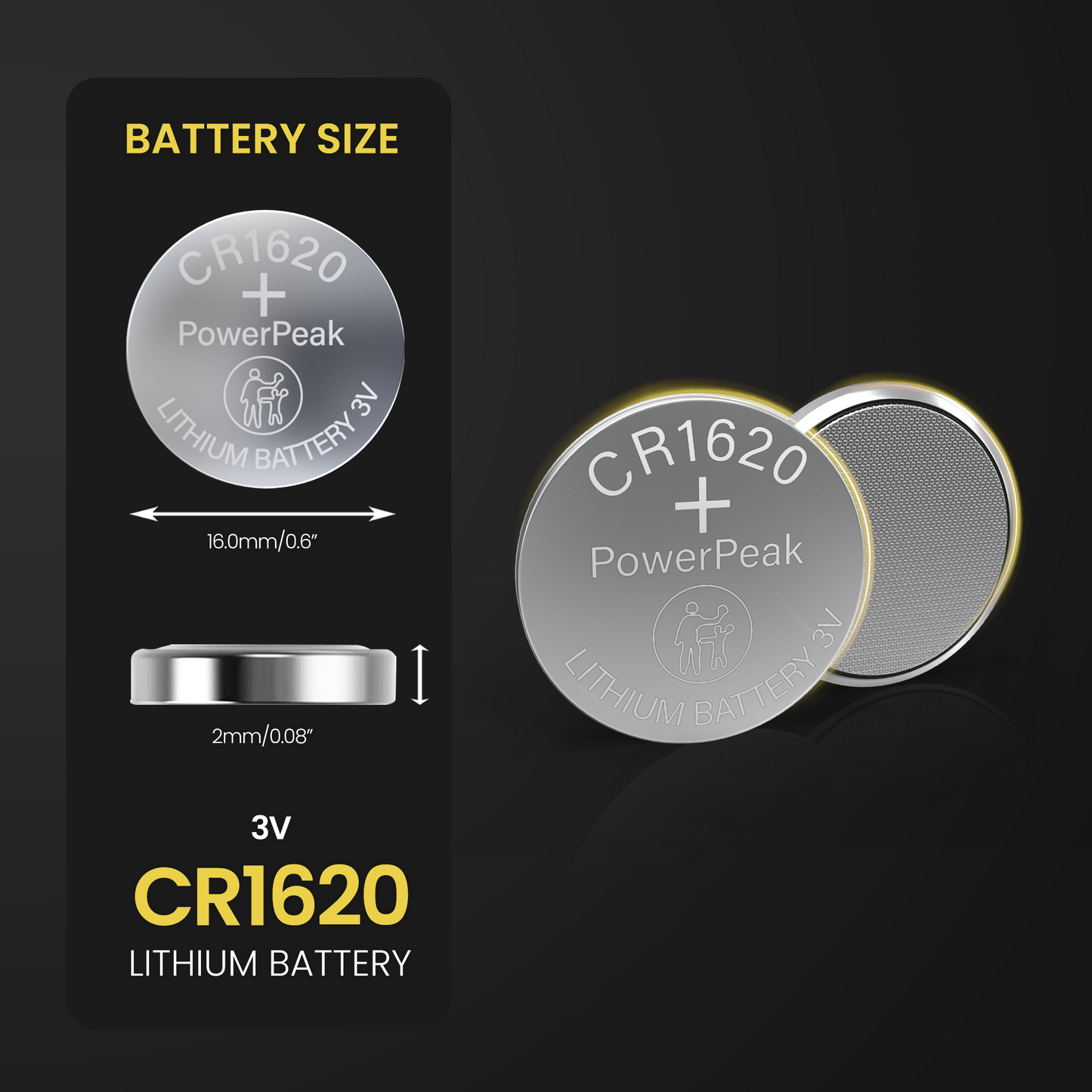 1620 batteries - 1620 key fob battery - 1620 lithium - 1620 3v lithium battery- 1620 car key fob battery -